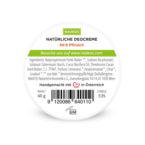 Őszibarack - Természetes dezodor krém (40g) - Image 2