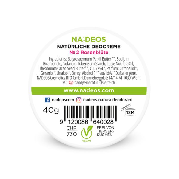 Rózsavirág - Természetes dezodor krém (40g) - Image 2